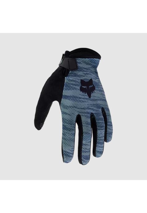 Guantes Bicicleta Ranger Emerson Azul Acero Fox-0
