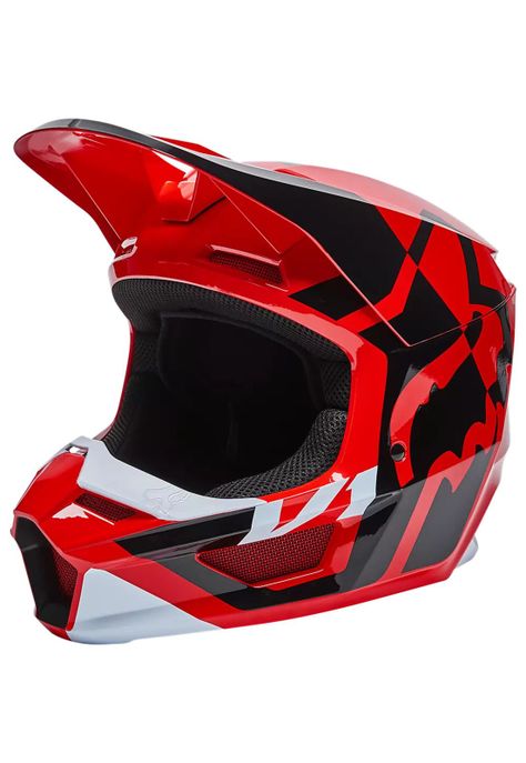 Casco Moto Niño V1 Lux Rojo Fox-1