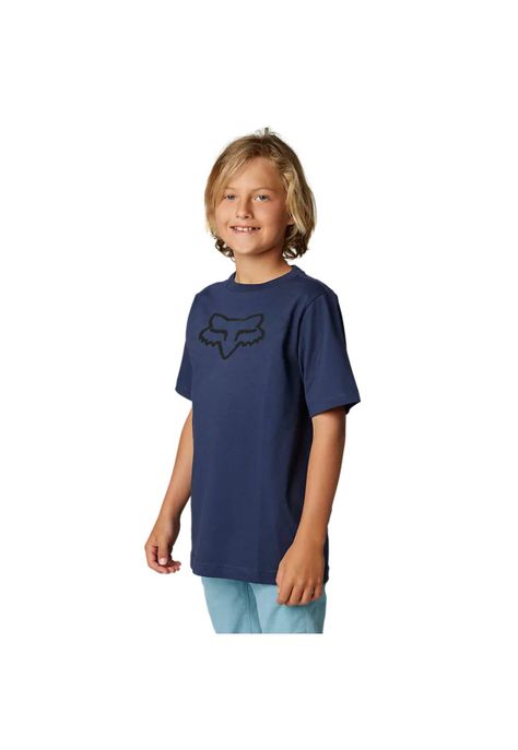 Polera Lifestyle Niño Lgeacy Gris Azul Fox-0