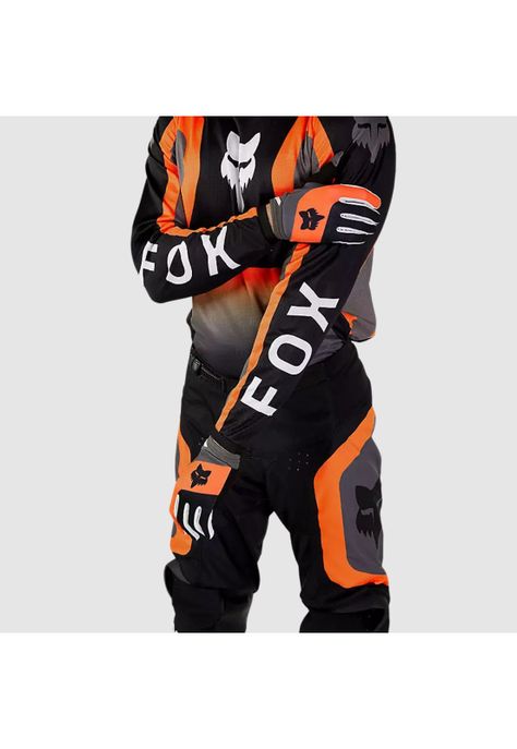 Polera Moto 180 Ballast Negro/Naranjo Fox-2