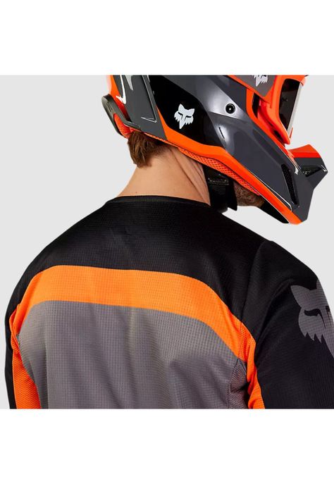 Polera Moto 180 Ballast Negro/Naranjo Fox-4