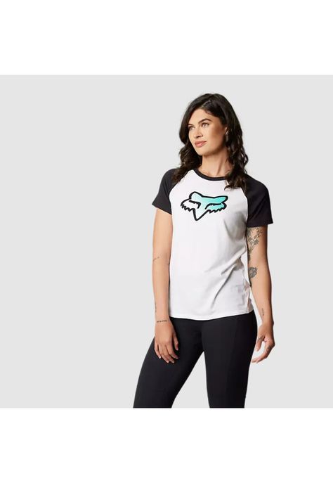 Polera Lifestyle Mujer Fgmnt Raglan Blanco Fox-1