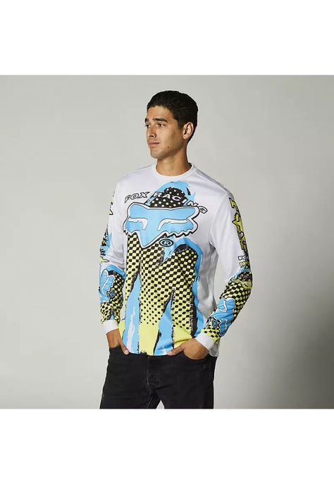 Polera Lifestyle Brushed Gris/Celeste/Amarillo Fox-2