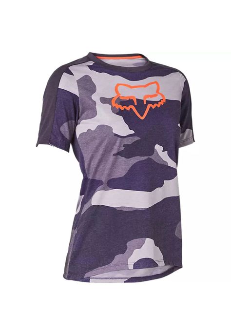 Polera Bicicleta Mujer Drirelease Camo Morado Fox-0