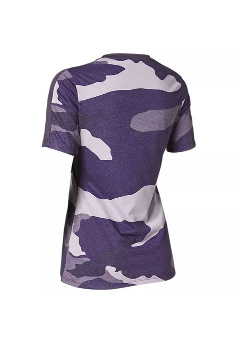 Polera Bicicleta Mujer Drirelease Camo Morado Fox-1