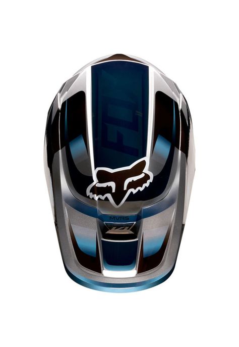 Visera Moto Niño Motif Azul/Gris Fox-1