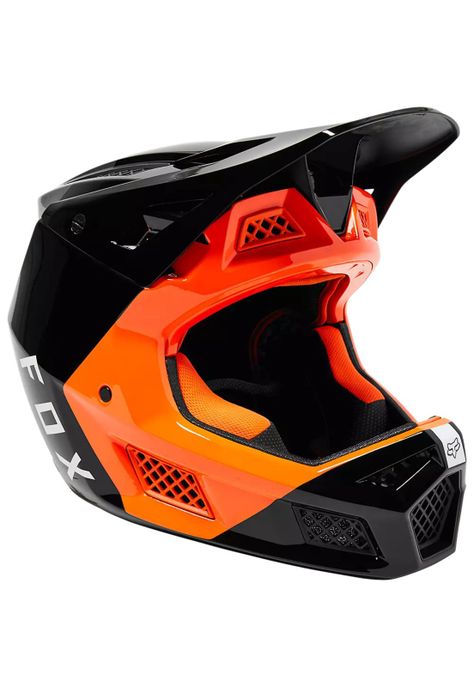 Casco Bicicleta Rampage Pro Carbon Mips™ Fuel Negro/Naranjo Fox-0