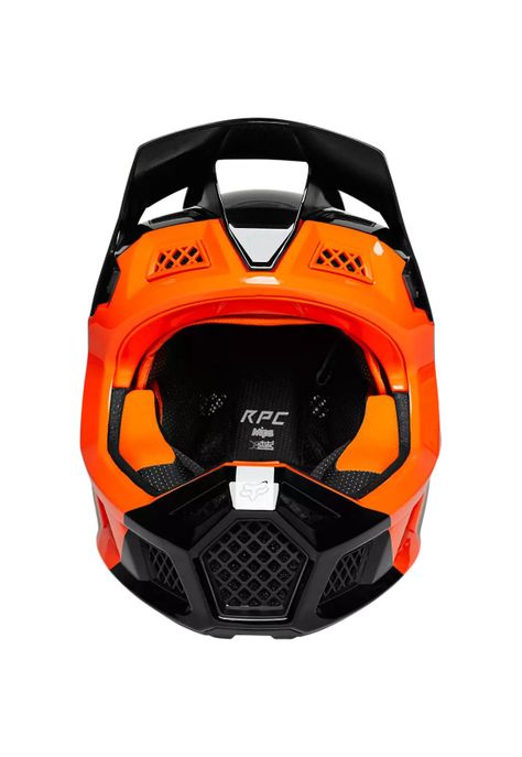 Casco Bicicleta Rampage Pro Carbon Mips™ Fuel Negro/Naranjo Fox-4