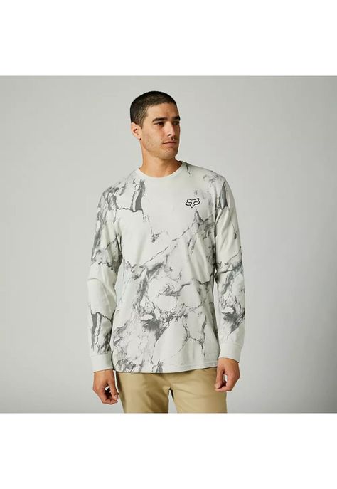 Polera Lifestyle Karrera Manga Larga Gris Fox-0