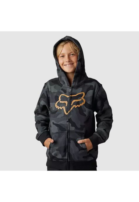 Poleron Lifestyle Niño Pack Camo Negro Fox-1