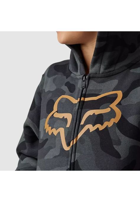 Poleron Lifestyle Niño Pack Camo Negro Fox-3