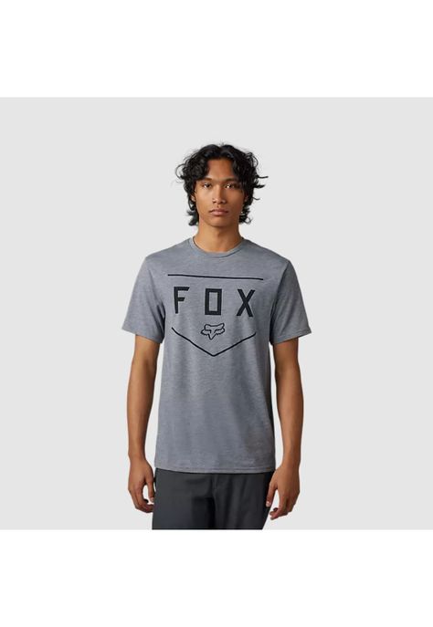 Polera Lifestyle Shield Gris Fox-0
