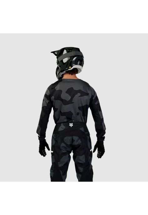 Polera Moto 180 Bnkr Camo Negro Fox-1
