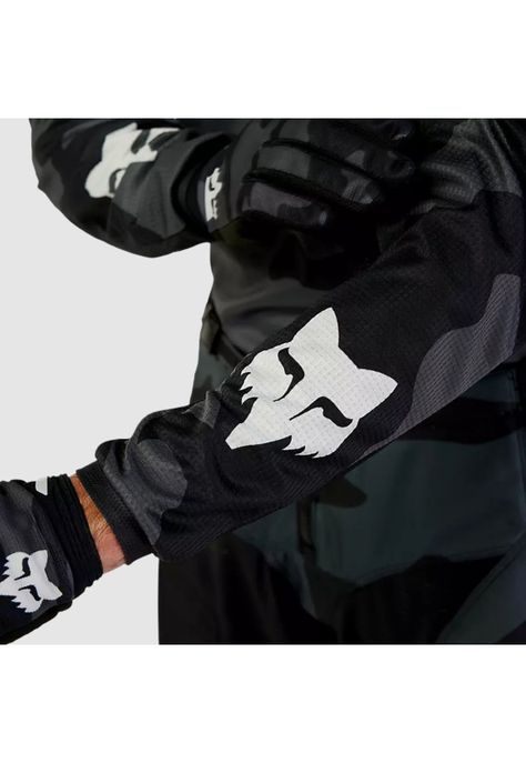 Polera Moto 180 Bnkr Camo Negro Fox-3