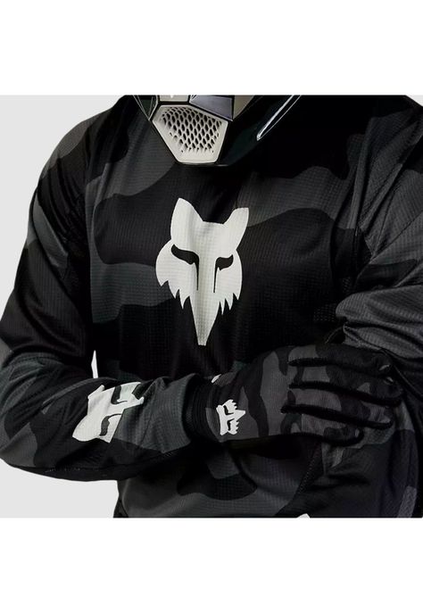 Polera Moto 180 Bnkr Camo Negro Fox-4