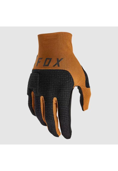 Guantes Bicicleta Flexair Pro Café Mostaza Fox-0