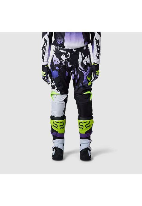 Pantalon Moto 180 Morphic Blanco/Negro Fox-1
