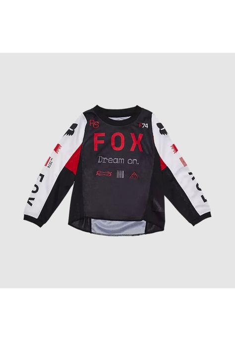 Polera Moto Infantil 180 Race Spec Rojo/Negro Fox-0