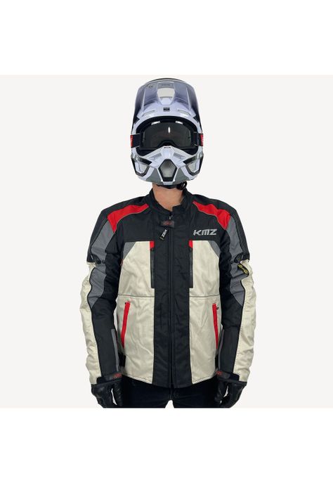 Chaqueta Moto Calle Reikon Gris/Rojo KMZ-0