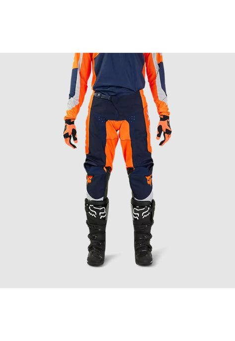 Pantalon Moto 180 Nitro Naranjo Fluor Fox-2