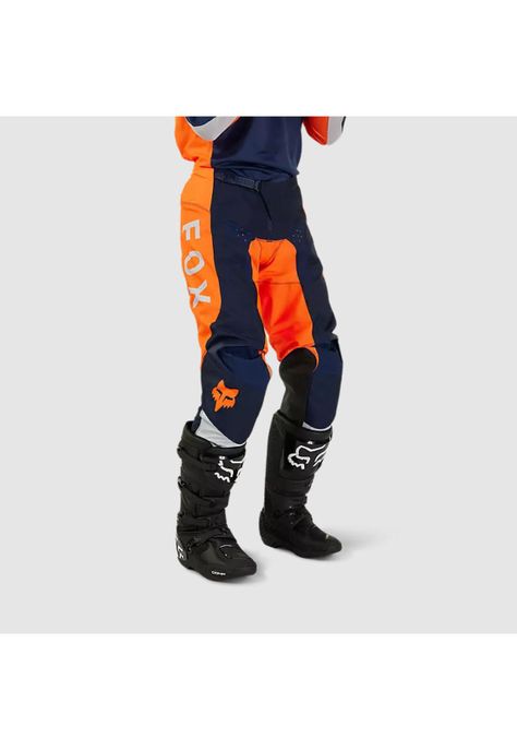 Pantalon Moto 180 Nitro Naranjo Fluor Fox-4