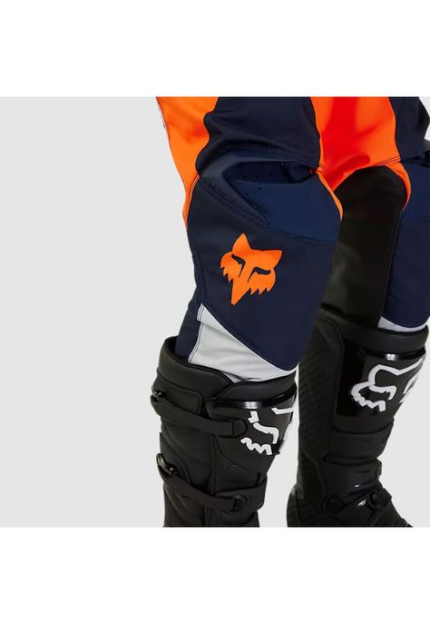 Pantalon Moto 180 Nitro Naranjo Fluor Fox-5