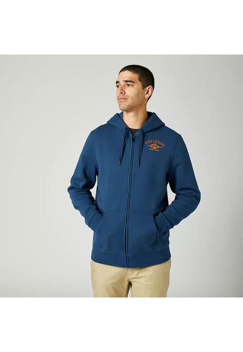 Poleron Lifestyle At Bay Zip Azul Fox-2
