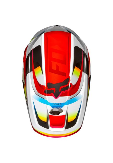 Visera Moto Niño Motif Rojo/Blanco Fox-1
