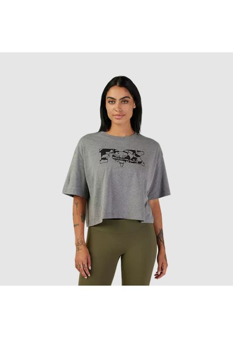 Polera Lifestyle Mujer Cienega Crop Gris Fox-0