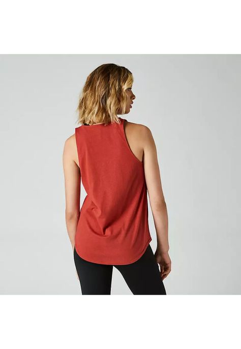 Polera Lifestyle Mujer Boundary Sin Mangas Rojo Fox-1