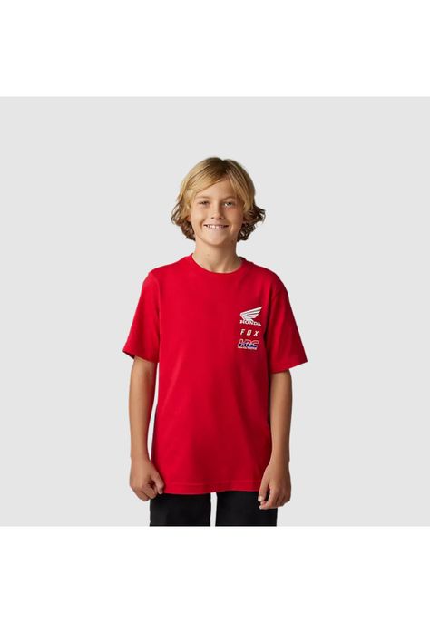 Polera Lifestyle Niño Honda Rojo Fox-0