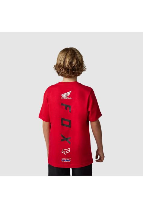 Polera Lifestyle Niño Honda Rojo Fox-1