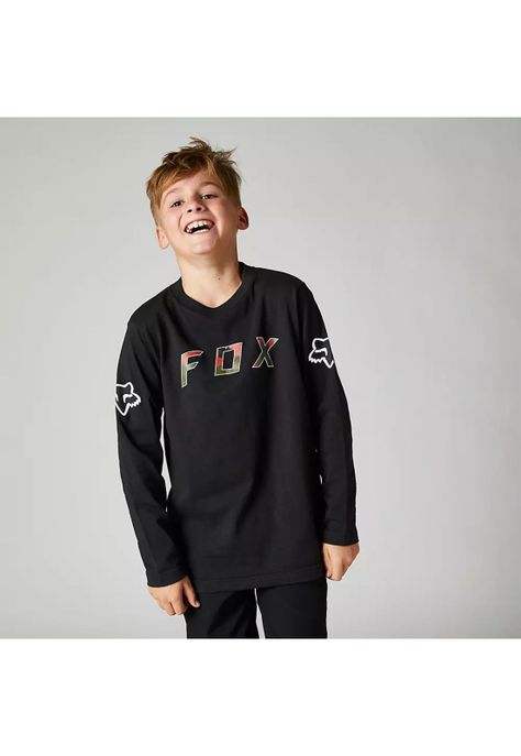 Polera Lifestyle Niño BNKR Manga Larga Negro Fox-0