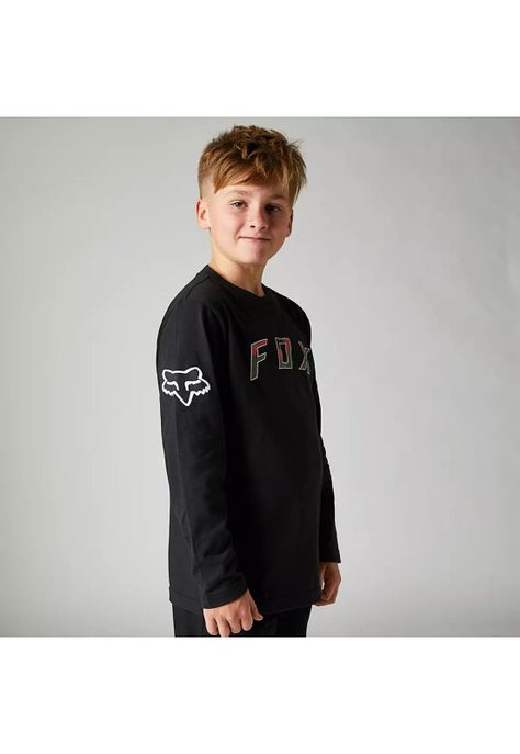 Polera Lifestyle Niño BNKR Manga Larga Negro Fox-2