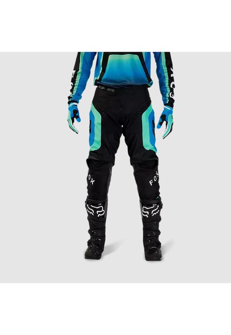 Pantalon Moto 180 Ballast Negro/Azul Fox-2