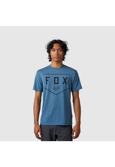 Polera Lifestyle Shield Azul Fox-0