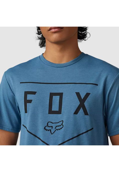 Polera Lifestyle Shield Azul Fox-2