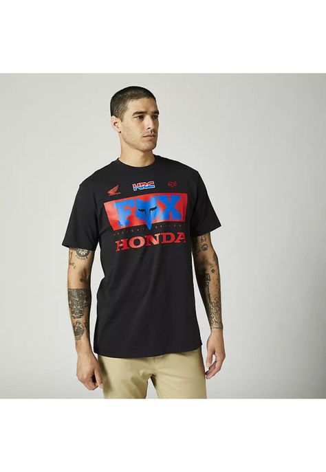 Polera Lifestyle Premium HondaNegro Fox-0