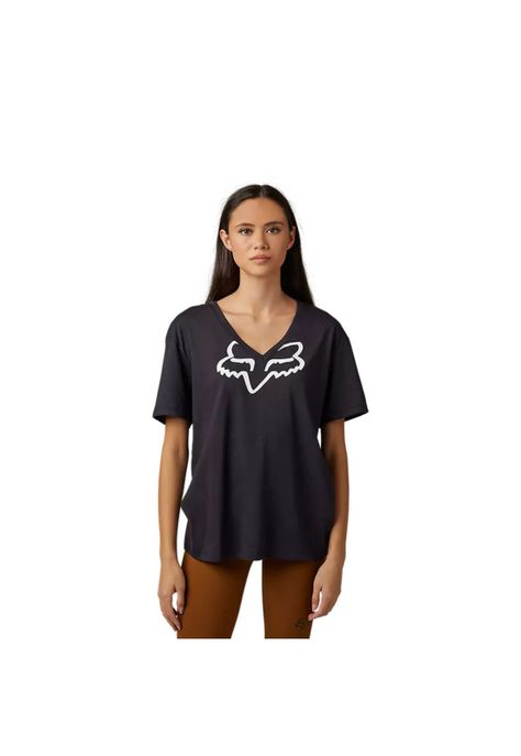 Polera Lifestyle Mujer Boundary Manga Corta Negro Fox-0