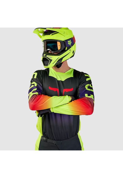 Polera Moto 180 Flora Gris Oscuro Fox-3