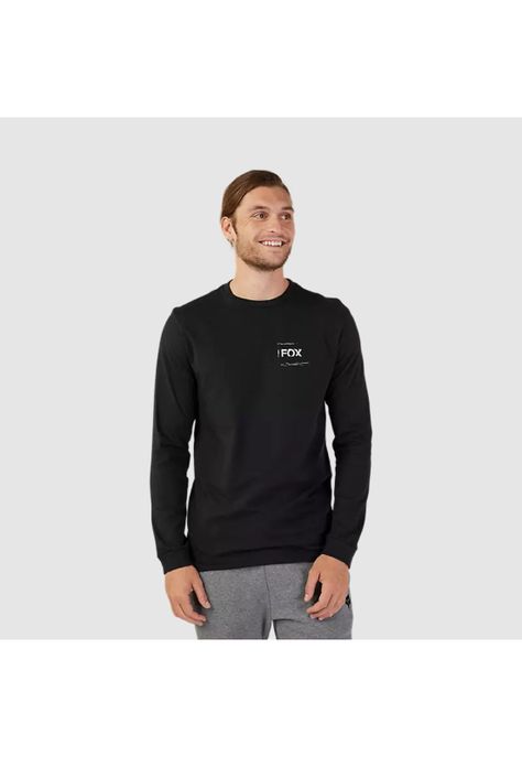 Polera Lifestyle Invent Tomorrow Premium Manga Larga Negro Fox-0