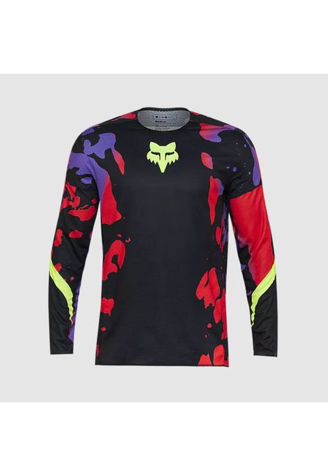 Polera Moto 360 Throttle Negro/Rojo Fox-0