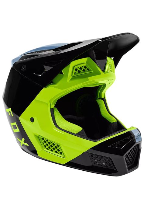 Casco Bicicleta Rampage Pro Carbon Mips™ Fuel Azul/Amarillo Fox-0