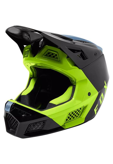 Casco Bicicleta Rampage Pro Carbon Mips™ Fuel Azul/Amarillo Fox-1