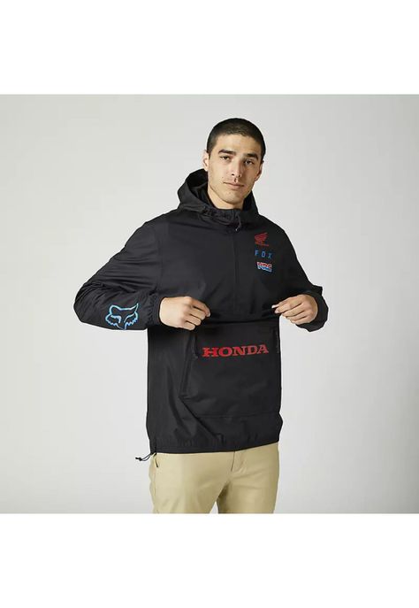 Chaqueta Lifestyle Honda Anorak Negro Fox-3