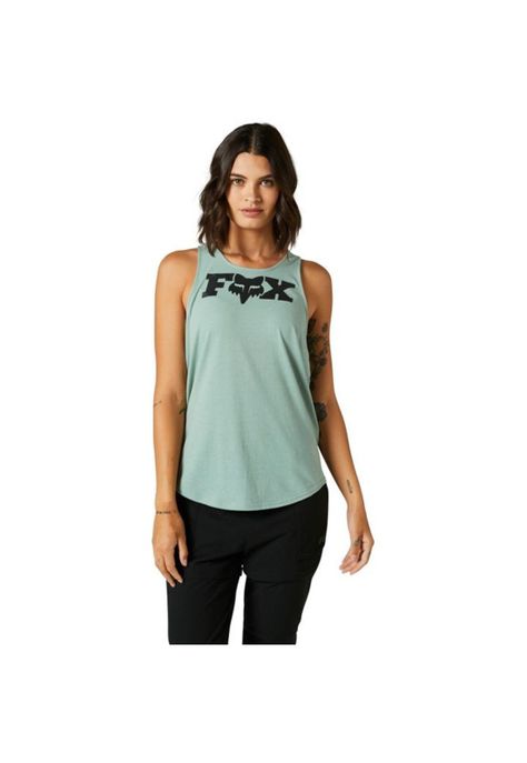 Polera Lifestyle Mujer Bracer Tank Verde Agua Fox-0