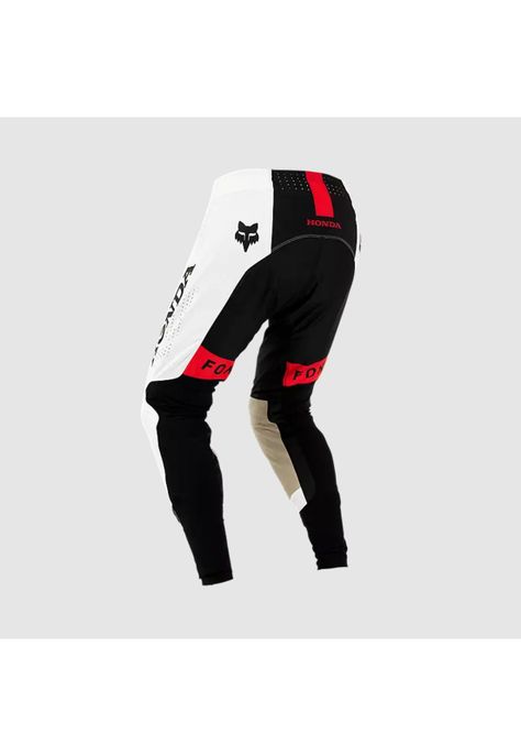 Pantalon Moto Flexair Honda Blanco/Negro Fox-1