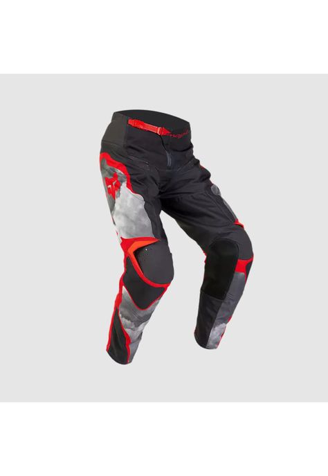 Pantalon Moto 180 Atlas Gris/Rojo Fox-0