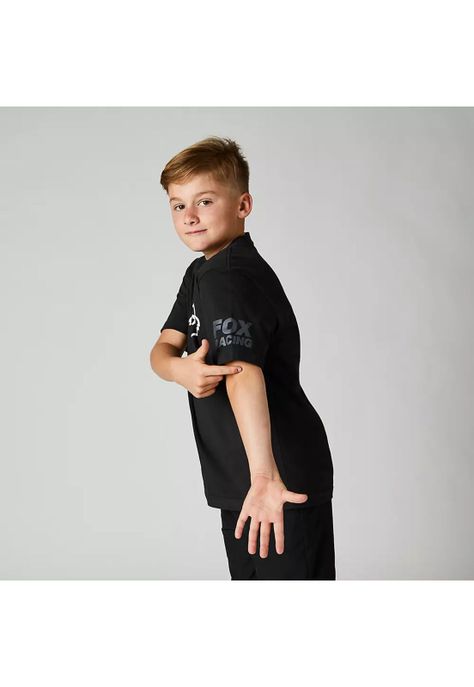 Polera Lifestyle Niño Karrera Negro Fox-3