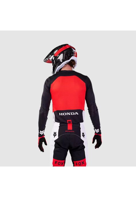Polera Moto Flexair Honda Rojo/Blanco Fox-2